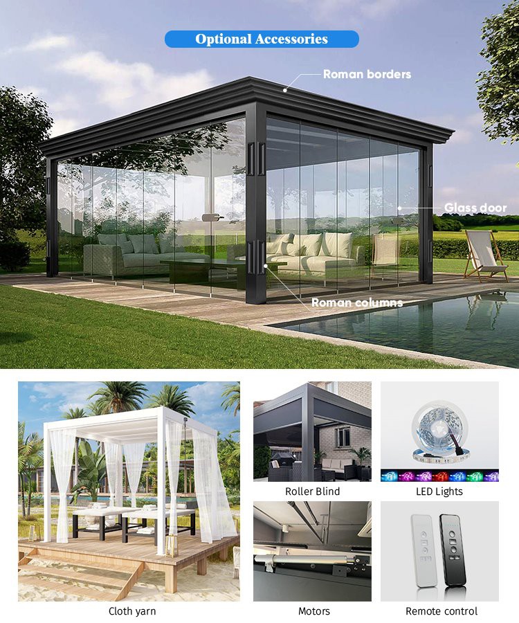 pergola accessories options