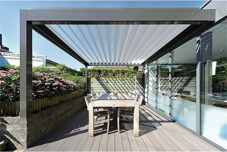 Heavy Duty Double Layer Louvre Electric Louvered Pergola