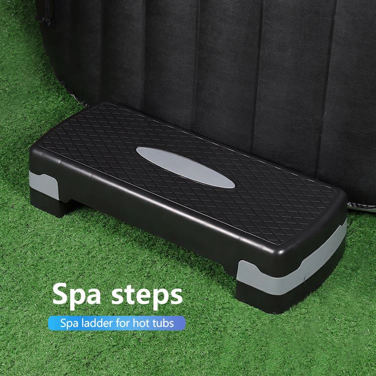 One-Tier Plastic Step With A Drawer For Outdoor Hot Tub